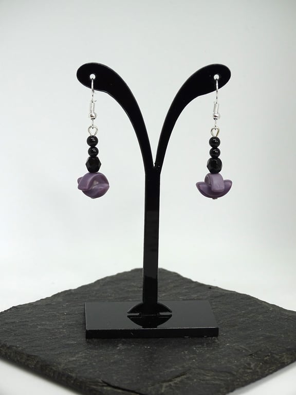 Black & Purple Earrings