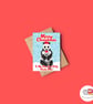 Panda and Otter Christmas Card, A6 Christmas Card, Cute Animal Christmas Card - Image 1