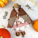 Aelfryth, A Mohair Mouse in a Wool Cape