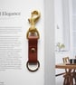 Leather Keyring with Brass Trigger Clip, Italian Vegetable-Tanned Leather