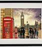 London Big Ben Parliament Iconic Landmark Framed Art Print 20" x 16" Frame Size