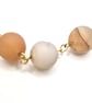 Druzy gemstone rosary link necklace with crystal inclusions - Image 3