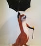 "Singing in the rain "needlefelted wool character fox - Image 5