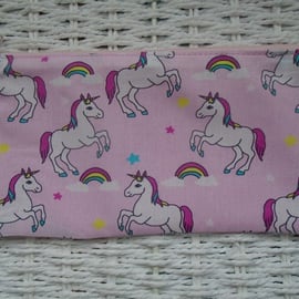 Standing Unicorn Pencil Case or Small Make Up Bag.
