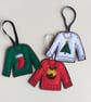 White Felt Christmas Jumper Tree Decoration - Image 4