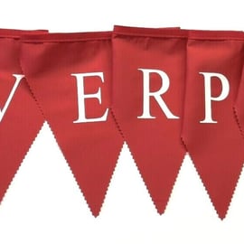 Liverpool printed fabric bunting 