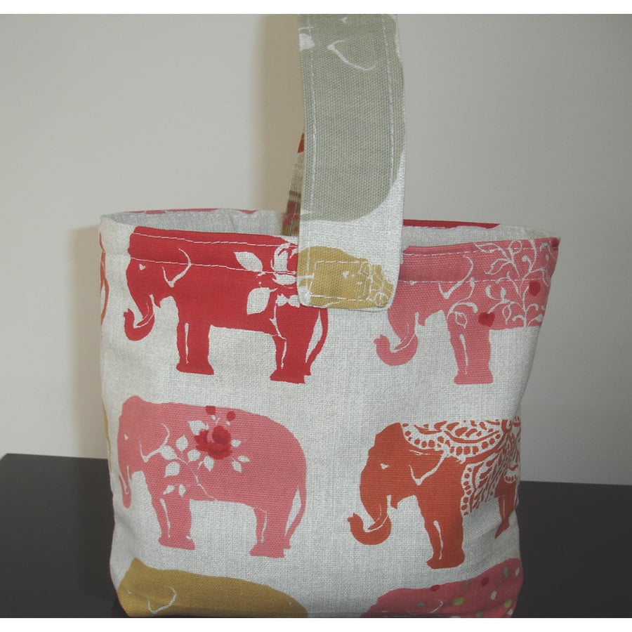 Wheelchair Handbag Mobility Zimmer Frame Walker Bag Caddy Elephants Red