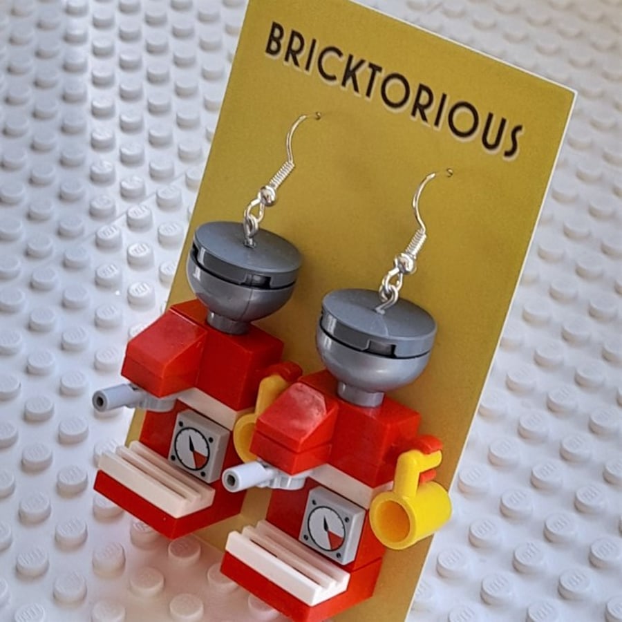 Lego Coffee Machine Earrings