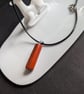 Handcrafted Red Jasper Gemstone Bar Pendant Necklace - Natural Stone