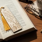 Retirement gift Personalised wooden engraved bookmark, leaving gift