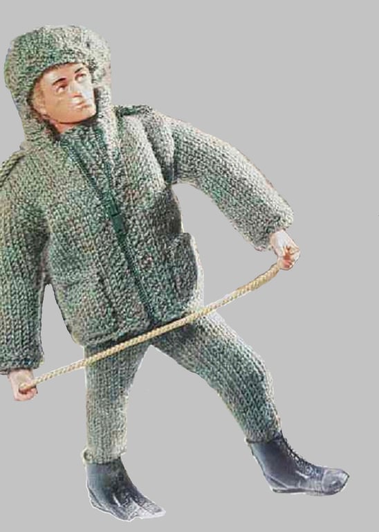 VINTAGE KNITTING PATTERN PDF Girl and Male Doll Outfits