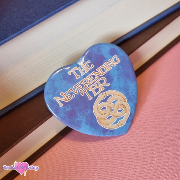 Neverending TBR Heart Button Badge - Button Badges - Accessories