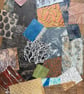 Grungy Gothic Collage Paper Bundle, Hand-Printed MEDIUM collage sheets (20)