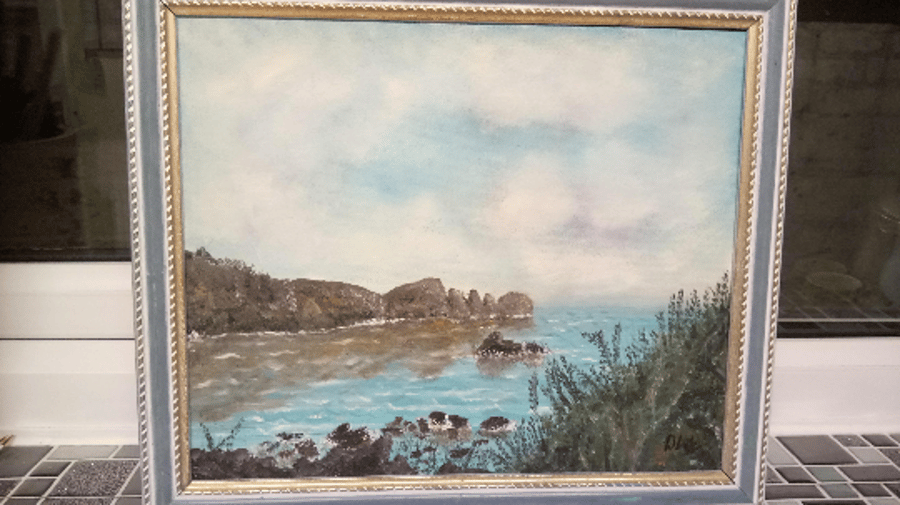 Guernsey Scenes Moulin Huet Beach Impression Oil Painting