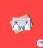 Penguin Christmas Card, A6 Christmas Card, Cute Animal Christmas Card