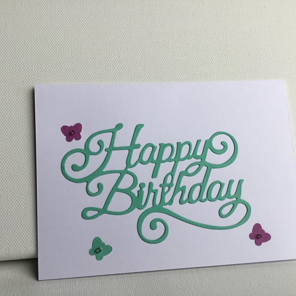 Handmade Happy Birthday card. Birthday card. Handmade card. CC335. 