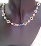 Mobius Chain Maille and Multi Coloured Glass Pearls Necklace and Earrings - Image 7