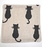 Cat Coaster Black Cats Mug Rug - Image 3