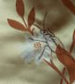 Soft fabric shoulder bag with machine embroidered beetle - Image 3