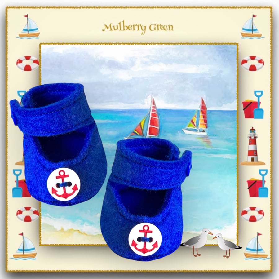 Royal Blue Anchor Shoes