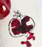 Pomegranate Print, Handmade Drypoint A6 Size - Image 3