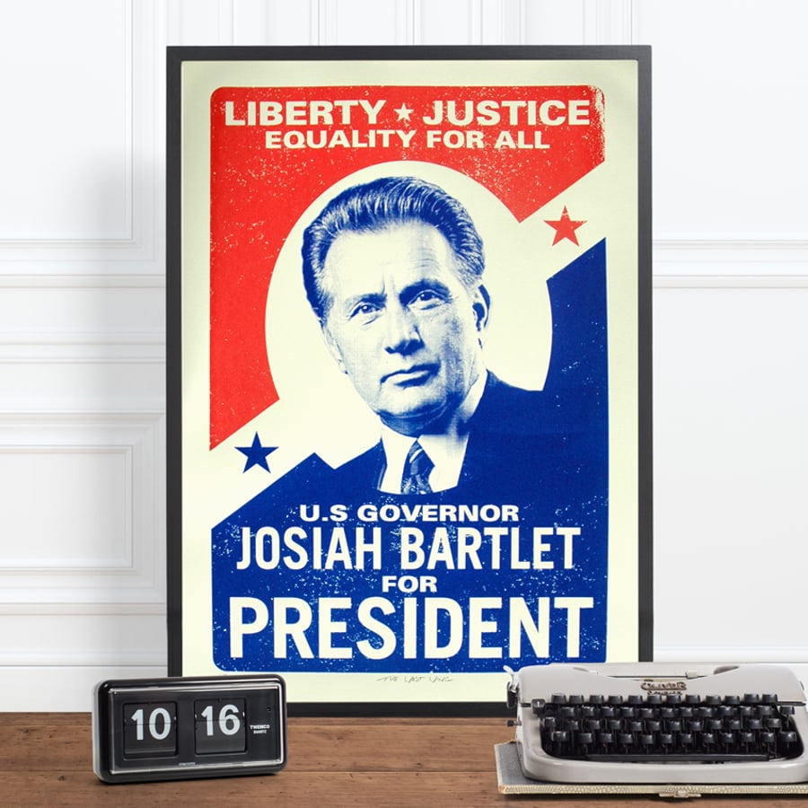 Bartlet For President The West Wing Hand Pulled Limited Edition Screen Print