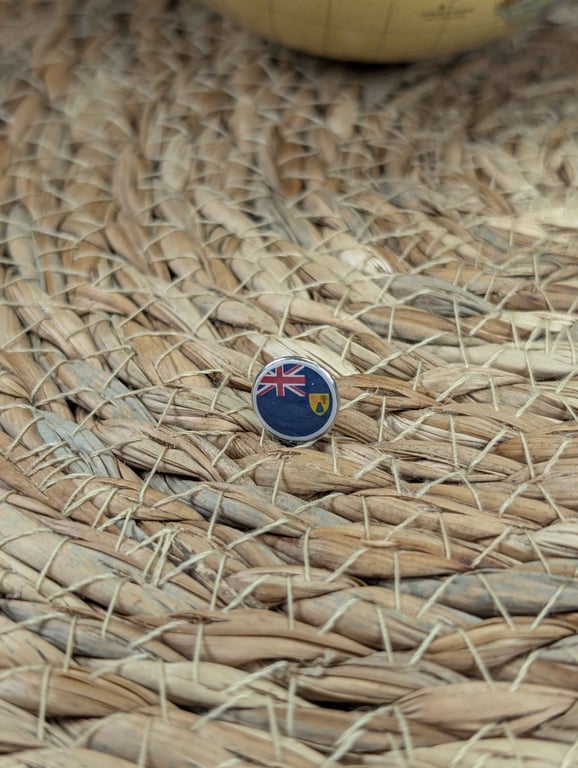 Turks and Caicos Islands Flag Map Pin – Caribbean Travel Map Push Pin Wood Map