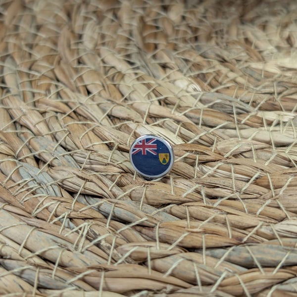 Turks and Caicos Islands Flag Map Pin – Caribbean Travel Map Push Pin Wood Map