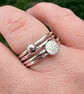 Echo Ring - Textured Sterling Silver Ring - Contemporary stacking ring - Image 9