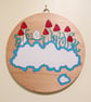 Wise Old Chep - One of a kind original painting on a wooden disc panel - Image 3