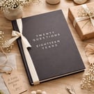 Twenty Questions Eighteen Years Baby Milestone Birthday Memory Journal Book