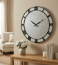 Wall Clock, Large Round Wall Clock, Geometric Design - Image 1