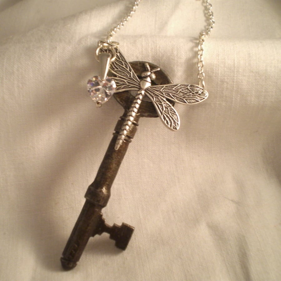 Steampunk "Dragon Heart"  Necklace