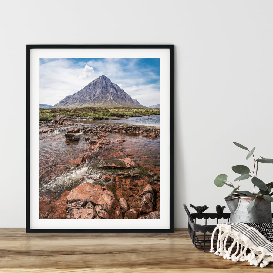 Majestic Glencoe, Scottish Highlands Signed mounted print