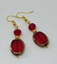 Red Stained Glass Earrings - Image 1
