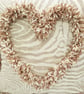 Love heart envelope 16"  cushion, cream and beige zebra effect.  - Image 8