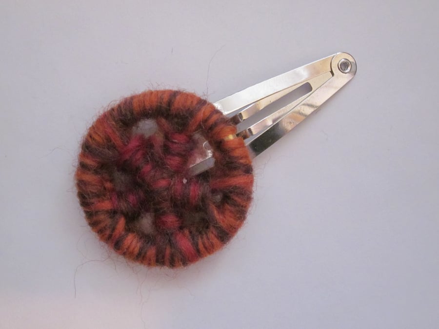 Woolly windmill dorset button hair clip - Summer