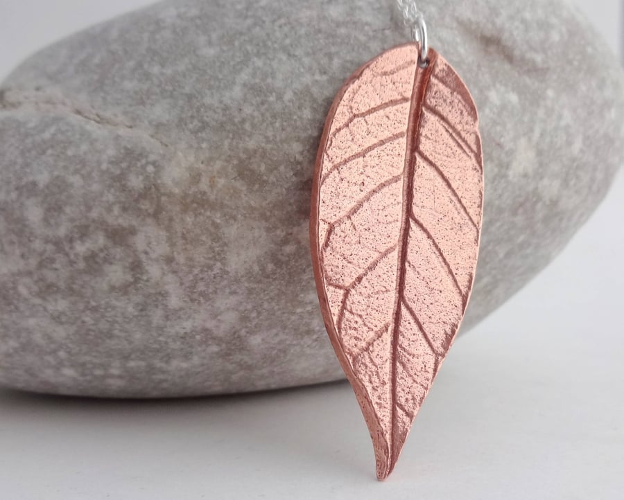 Copper Leaf Necklace