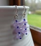 Silver and Amethyst Gemstone Dangle Earrings - Image 3