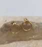9ct Gold Circle Stud Earrings - Image 7