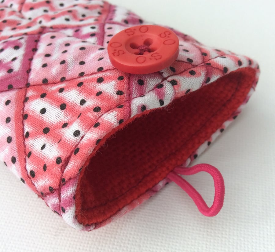 Glasses case, sunglasses case, phone sleeve, hand drawn pattern