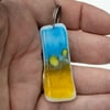 Fused Glass Bag Charm or Key Fob - BC07