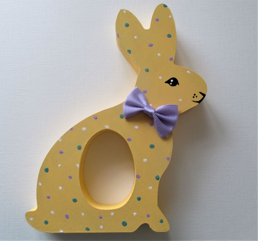 Easter Egg Holder Bunny Chocolate Egg Wooden Hand Painted MDF