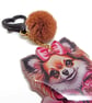 Chihuahua Bag Charm with Heart Clasp and Charm - Image 5