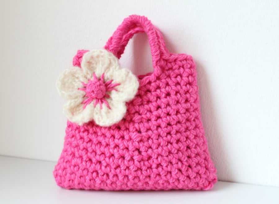 Little girls little purse, flower bag, handmade gifts for girls
