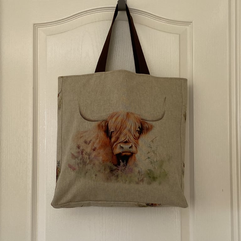 Tote Shopper Bag featuring Highland Cow (HCT3)