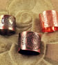 Etched Copper moongazing Hare Ring - Adjustable size - Image 3