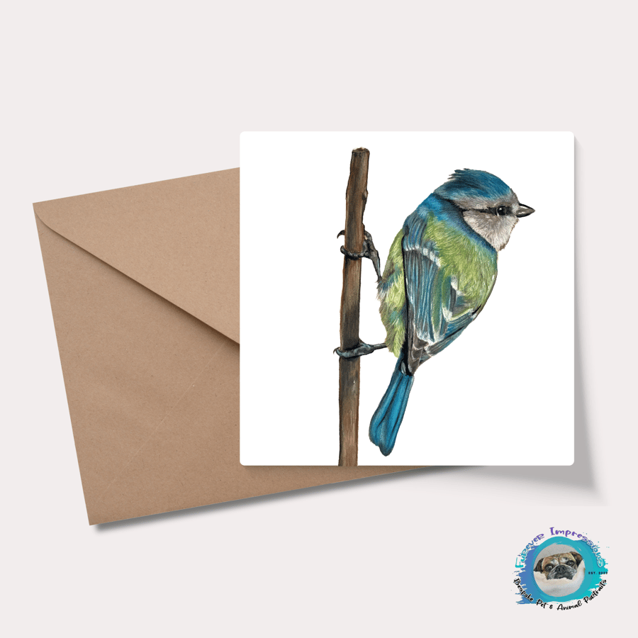 Blue Tit Greetings Card