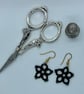 Tatted Black Flower Earrings - Image 1