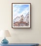Snow Leopard Art Print, Mountain Wildlife Wall Art, Wild Cat Animal Decor  - Image 7